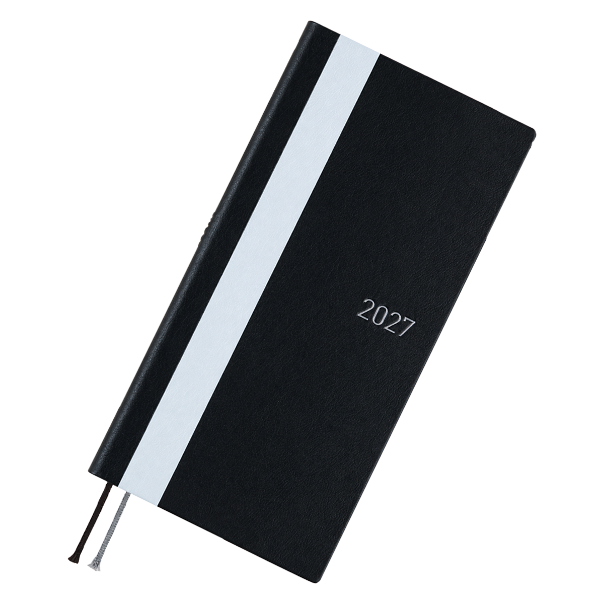Hobonichi 2027 Soft Cover English Book - White Line: Black - Tall & Slim (Weeks - January Start)-Pen Boutique Ltd