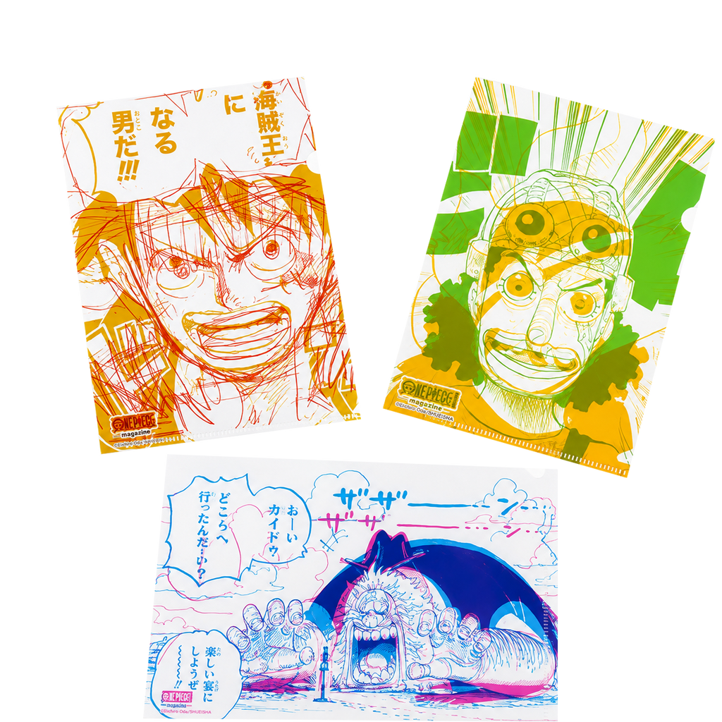 Hobonichi Clear Folder Set of 3 - ONE PIECE magazine - A6-Pen Boutique Ltd