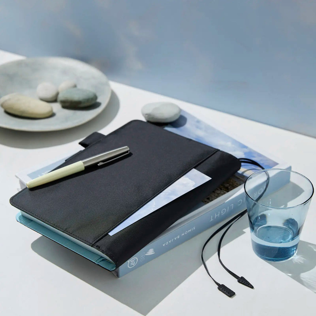 Hobonichi Cousin 2027 English Book & Cover - Black x Clear Blue - A5-Pen Boutique Ltd
