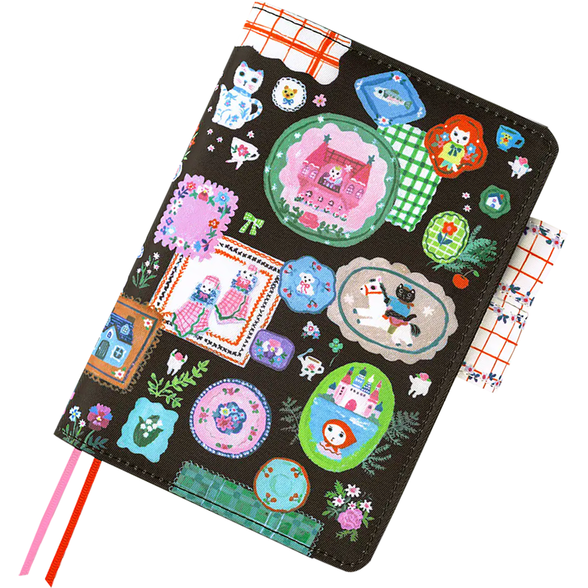 Hobonichi English Book & Cover - Yumi Kitagishi: White Cat's Table Decorations - A6 (January Start)-Pen Boutique Ltd