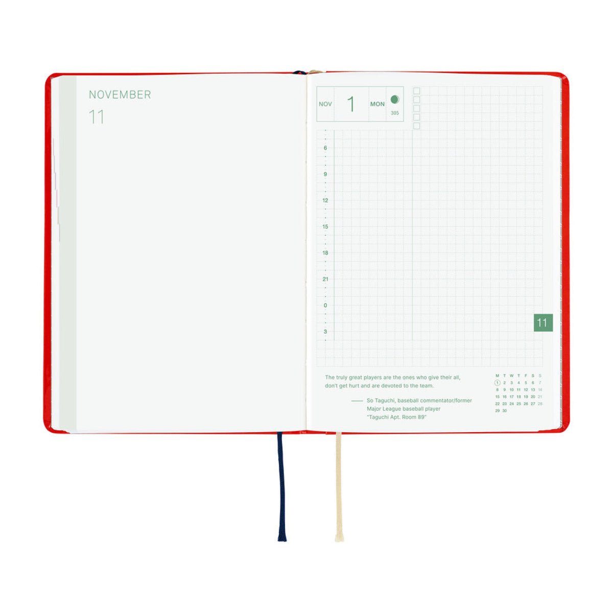 Hobonichi 2027 HON Light Hard Cover English Book - Yumi Kitagishi: White Cat and Rabbit’s Tea Room - A6 (January Start) - Pen Boutique Ltd