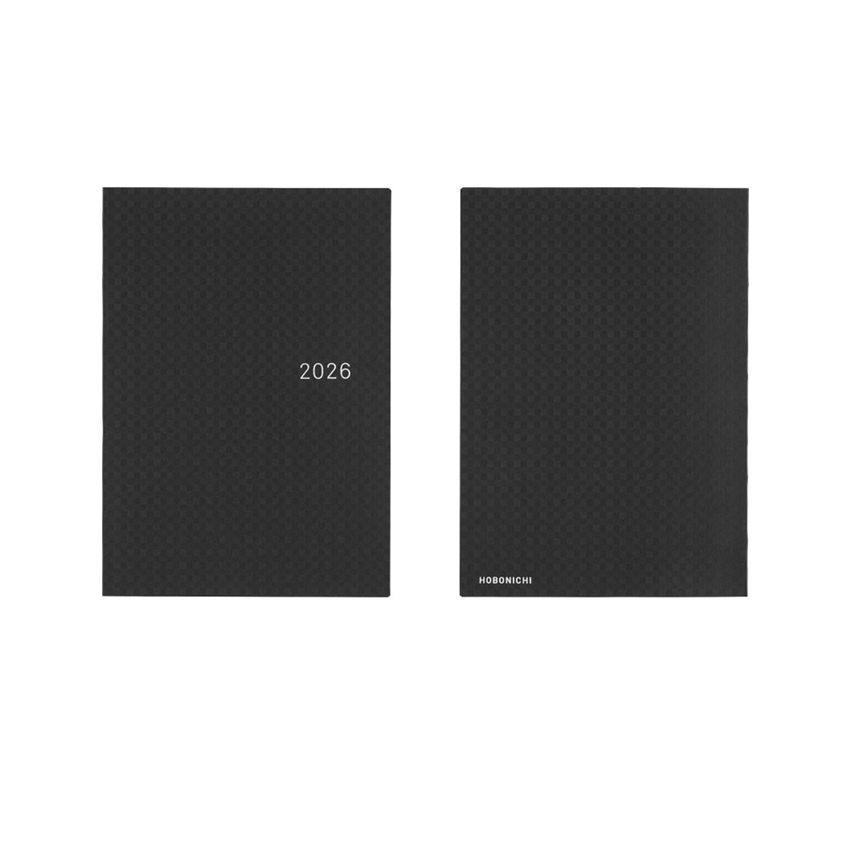 Hobonichi Hard Cover English Book - Paper Series: Black Gingham & HON Stamped - A5 (January Start)-Pen Boutique Ltd