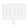 Hobonichi Hard Cover English Book - Slash (Ivory) & HON Stamped - A5 (January Start)-Pen Boutique Ltd