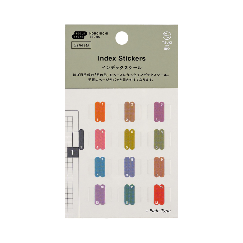 Hobonichi Index Stickers - TSUKI no IRO-Pen Boutique Ltd