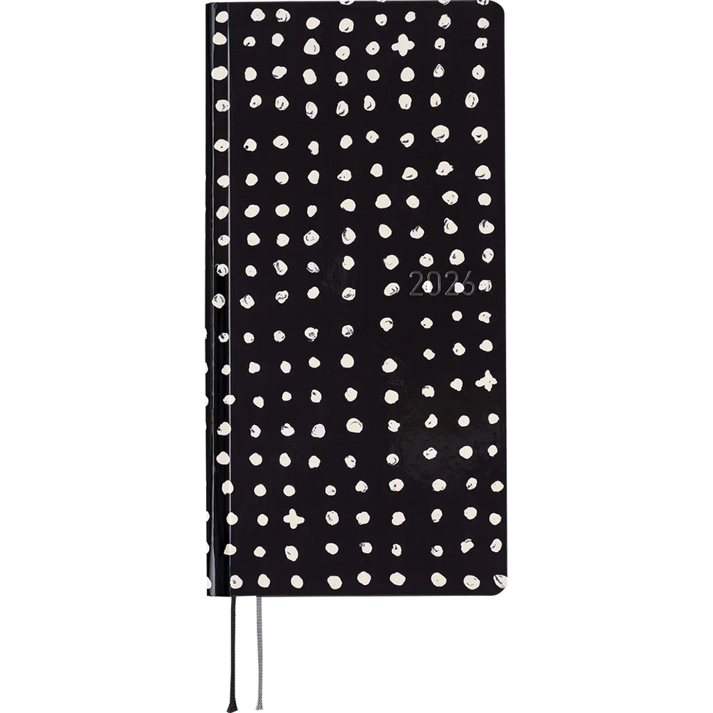 Hobonichi Light Hard Cover English Book - Makoto Matsubayashi: Dot - Tall & Slim (Weeks - January Start)-Pen Boutique Ltd