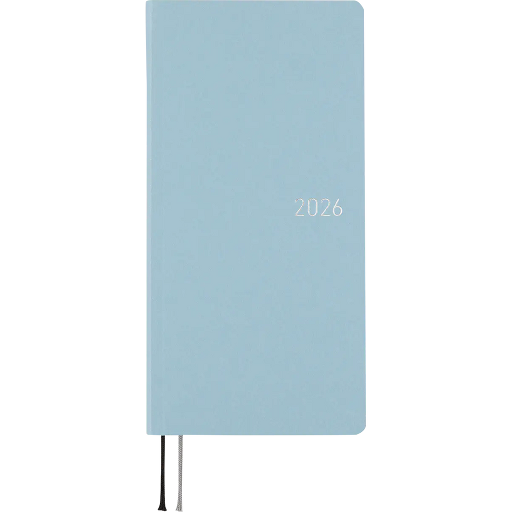Hobonichi Light Hard Cover English Book - Paper Series: Sky - Tall & Slim (Weeks - January Start)-Pen Boutique Ltd