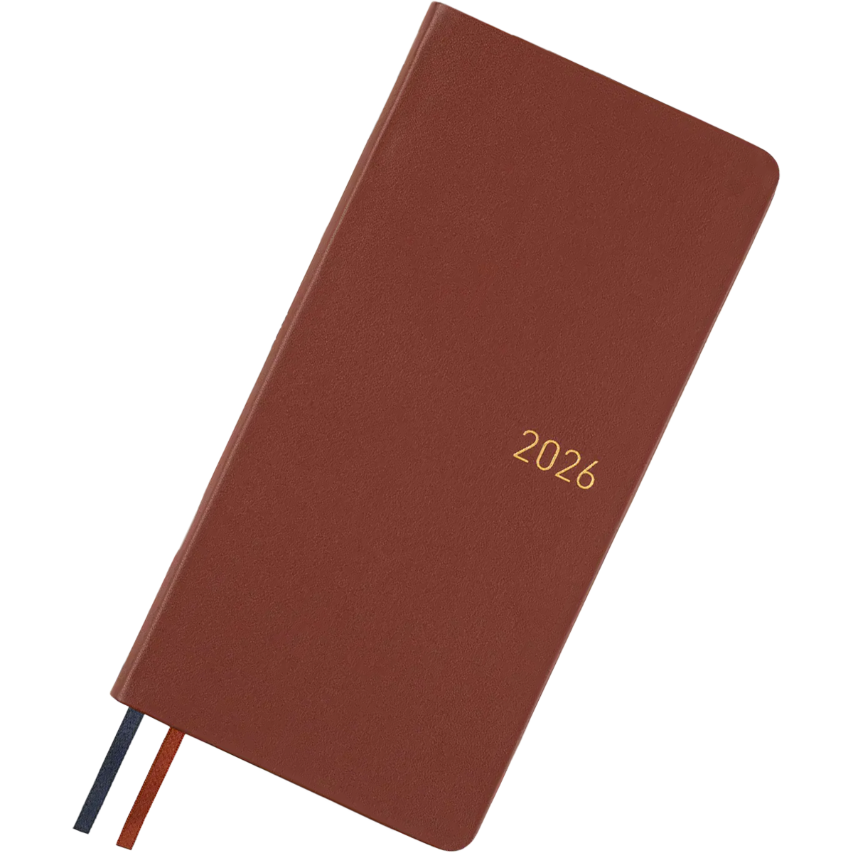 Hobonichi Light Hard Cover Japanese Book - Leather: Wine Brown - Tall & Slim (Weeks - April Start)-Pen Boutique Ltd