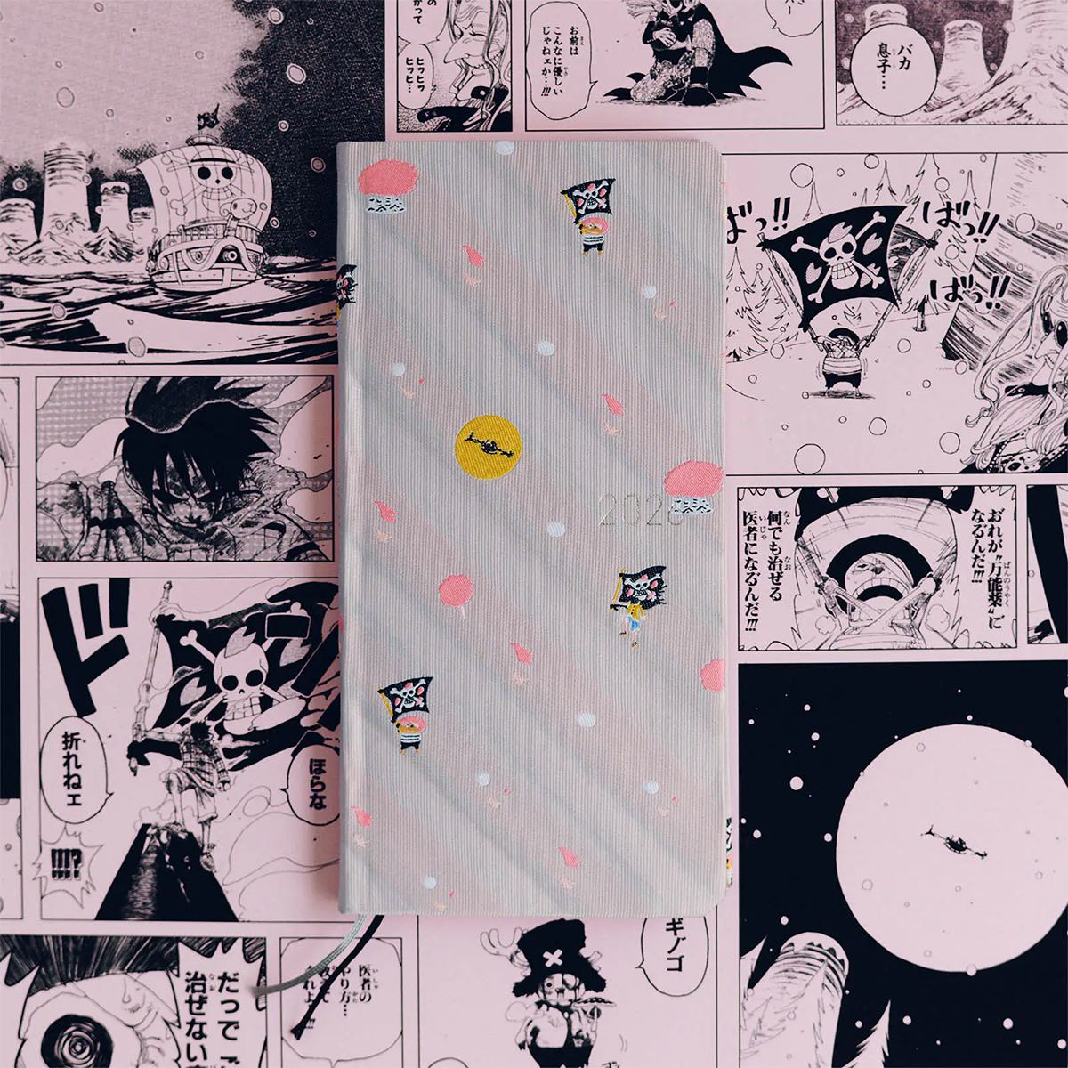 Hobonichi Light Hard Cover Japanese Book - ONE PIECE Magazine: Hiriluk’s Cherry Blossoms - Tall & Slim (Weeks - January Start)-Pen Boutique Ltd