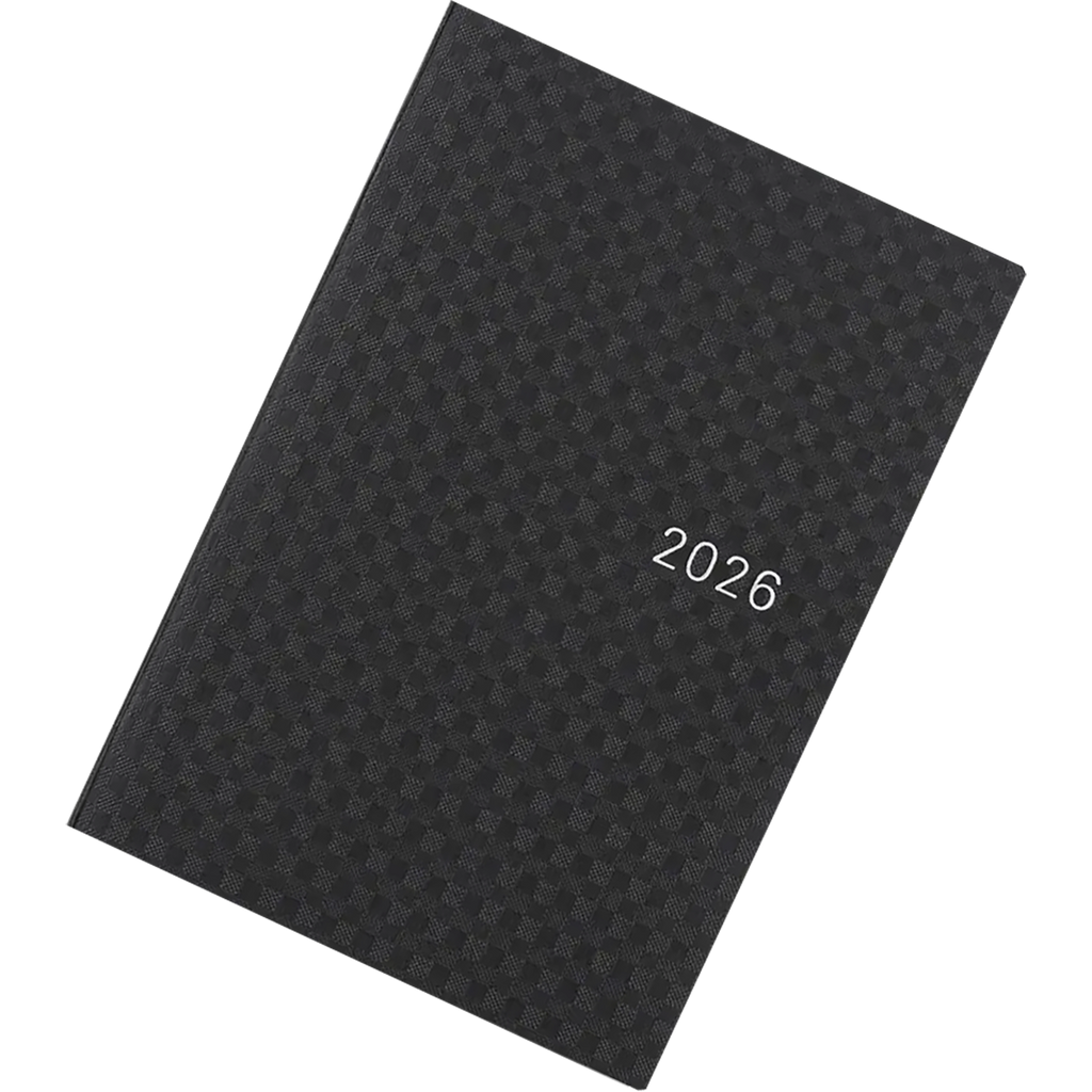 Hobonichi Paper Cover English Book - Paper Series: Black Gingham & HON Stamped - A6 (January Start)-Pen Boutique Ltd
