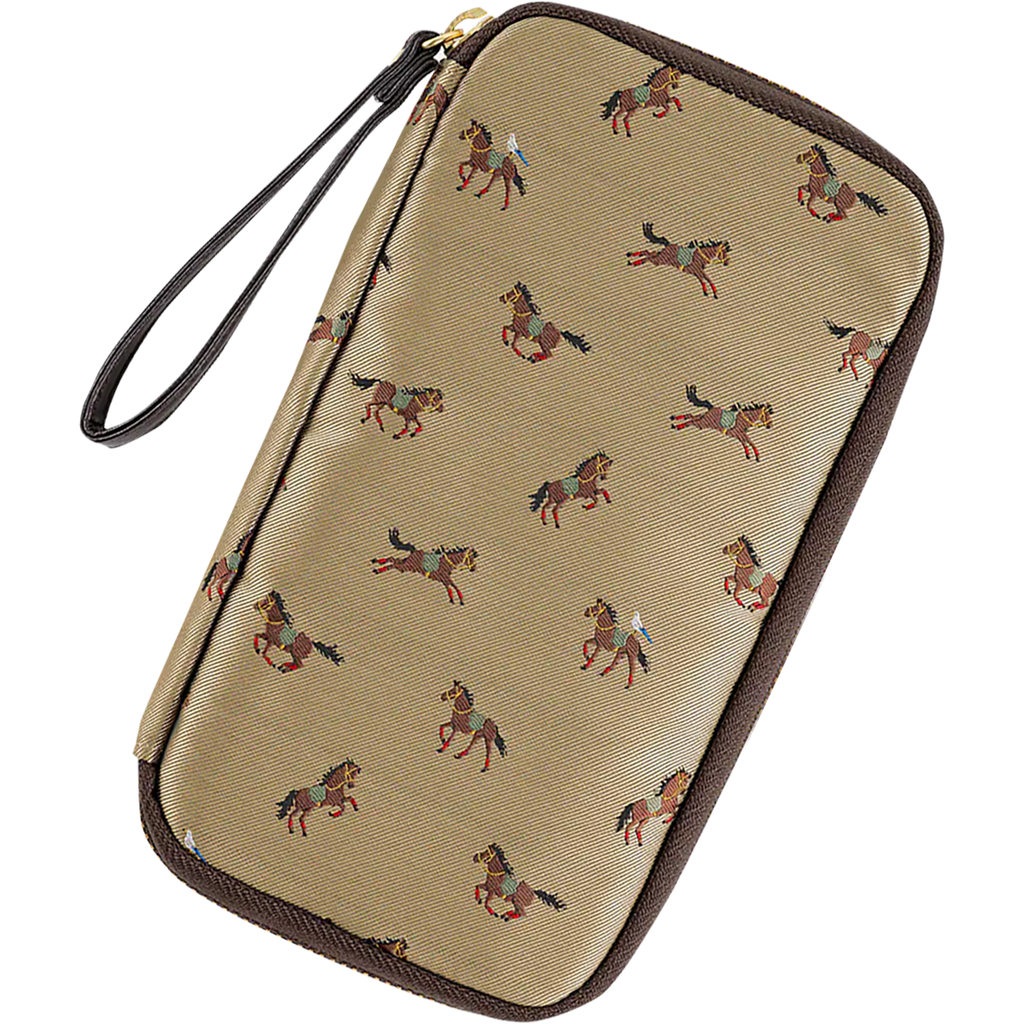Hobonichi Small Drawer Pouch - Bow & Tie: Galloping Horses-Pen Boutique Ltd