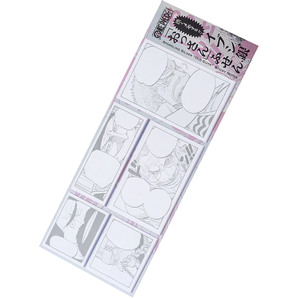 Hobonichi Sticky Notes - ONE PIECE Magazine: Sparkling Silver “Old Guys”-Pen Boutique Ltd