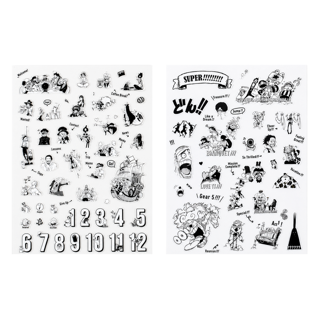 Hobonichi Sticky Notes - ONE PIECE magazine: One Piece Sticker Set (Daily / SUPER!!!)-Pen Boutique Ltd