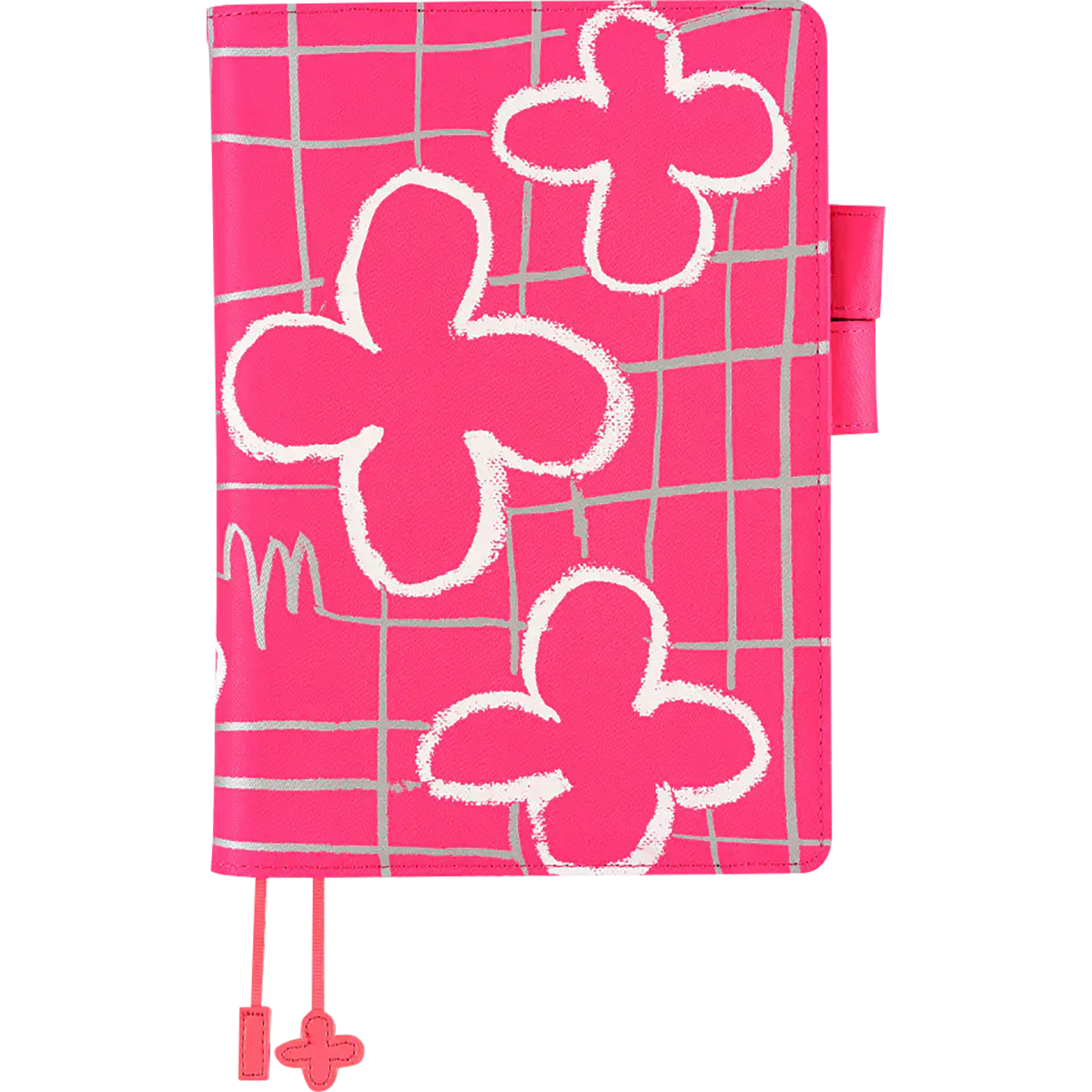 Hobonichi Cousin English Book & Cover - Makoto Matsubayashi: Pink Flowers - A5 (January Start)-Pen Boutique Ltd