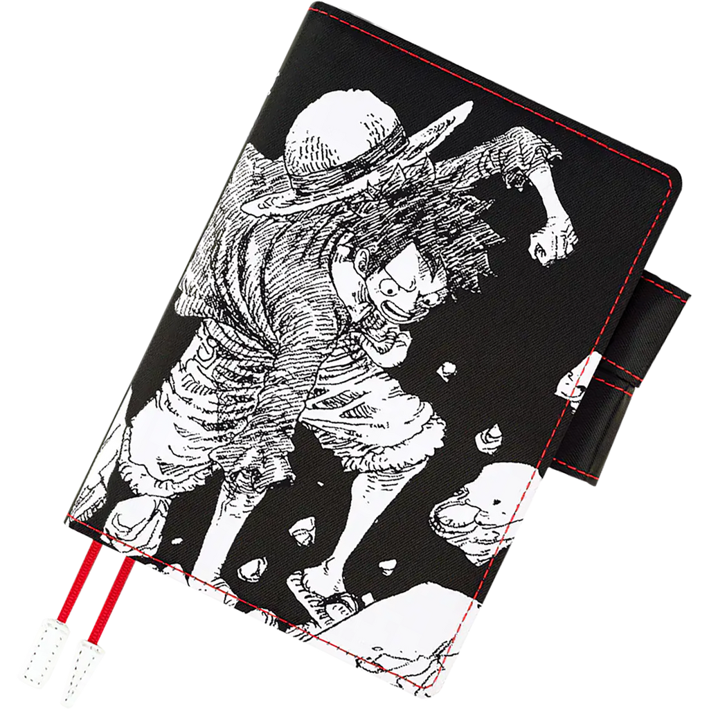 Hobonichi Cousin English Book & Cover - ONE PIECE Magazine: Straw Hat Luffy - Black - A5 (January Start)-Pen Boutique Ltd