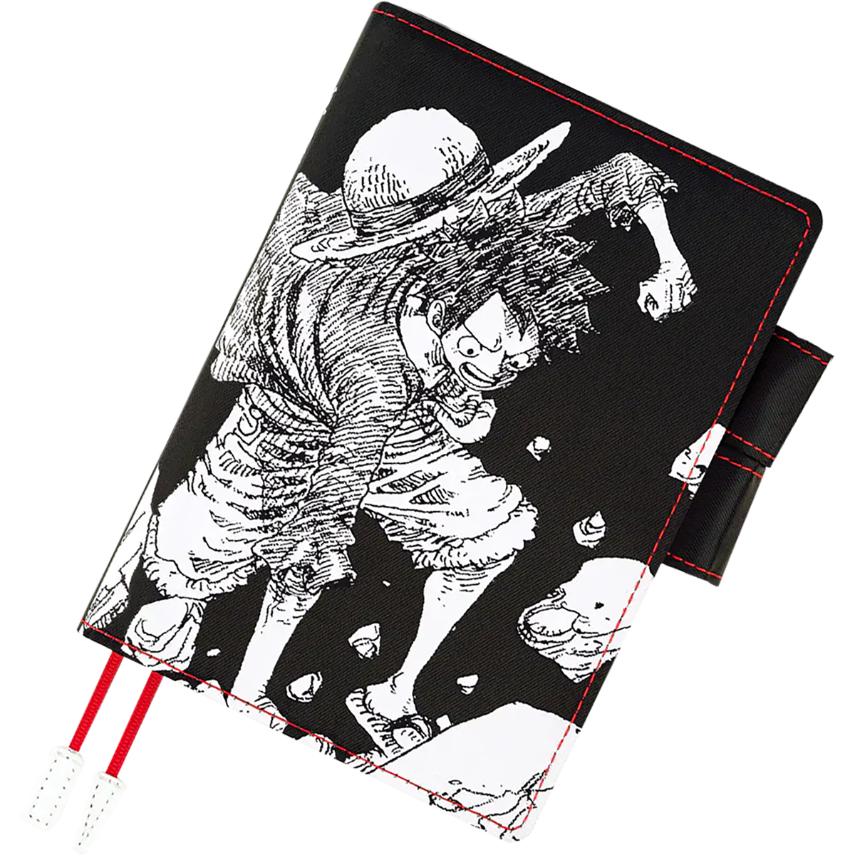 Hobonichi Cousin English Book & Cover - ONE PIECE Magazine: Straw Hat Luffy - Black - A5 (January Start)-Pen Boutique Ltd