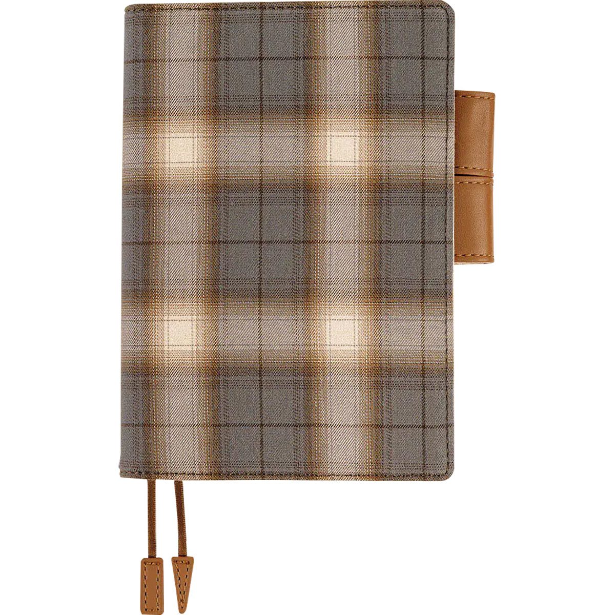 Hobonichi English Book & Cover - Shirt Fabric: Foggy Plaid - A6 (January Start)-Pen Boutique Ltd