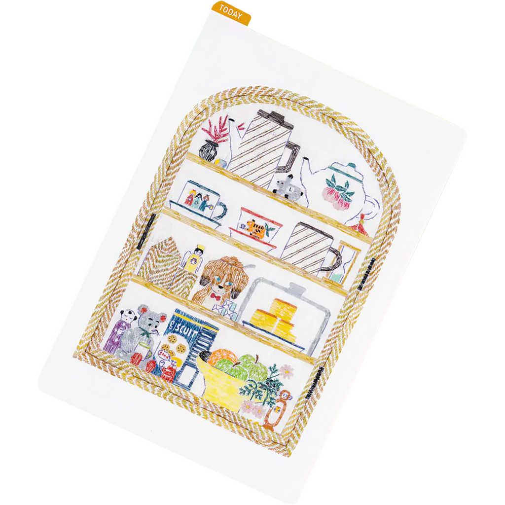 Hobonichi Pencil Board - Iyo Okumi (Happy Tea Time - Teapot Shelf) - A6-Pen Boutique Ltd