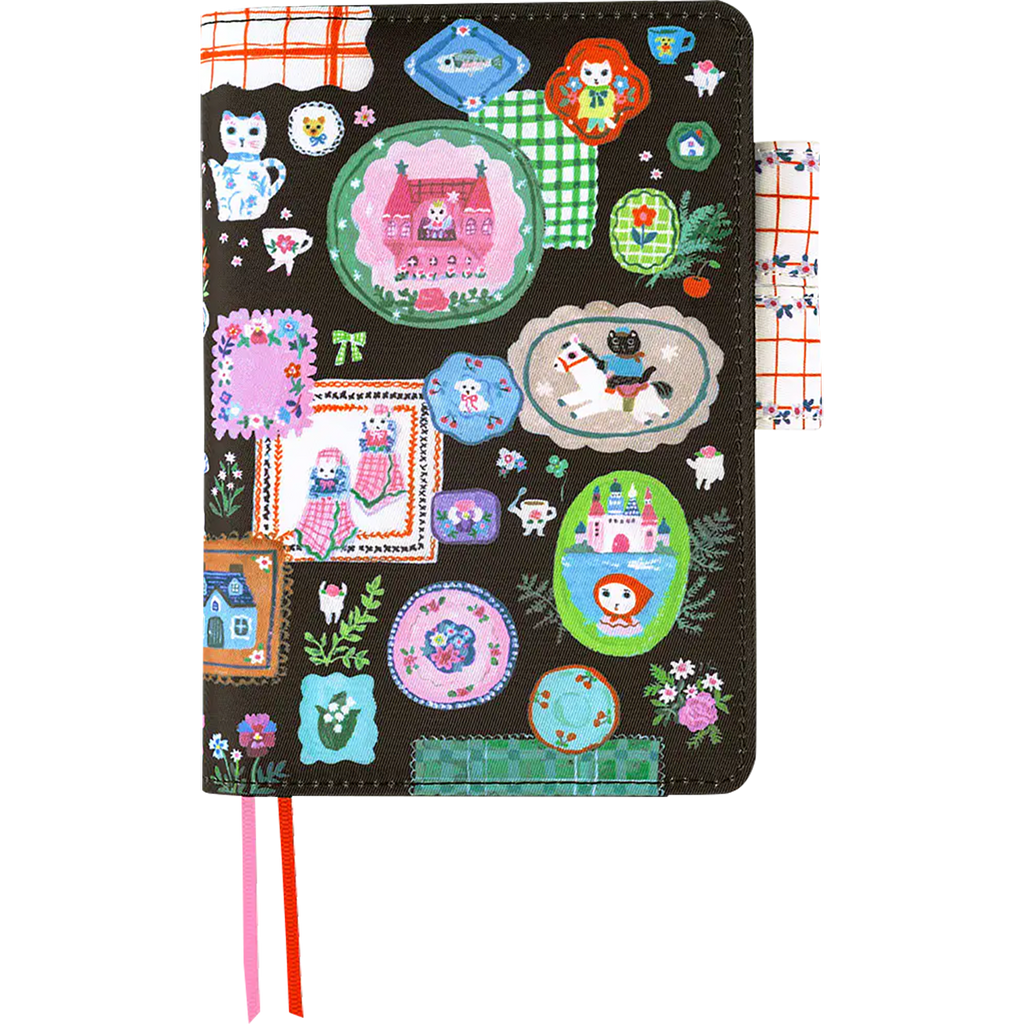 Hobonichi English Book & Cover - Yumi Kitagishi: White Cat's Table Decorations - A6 (January Start)-Pen Boutique Ltd