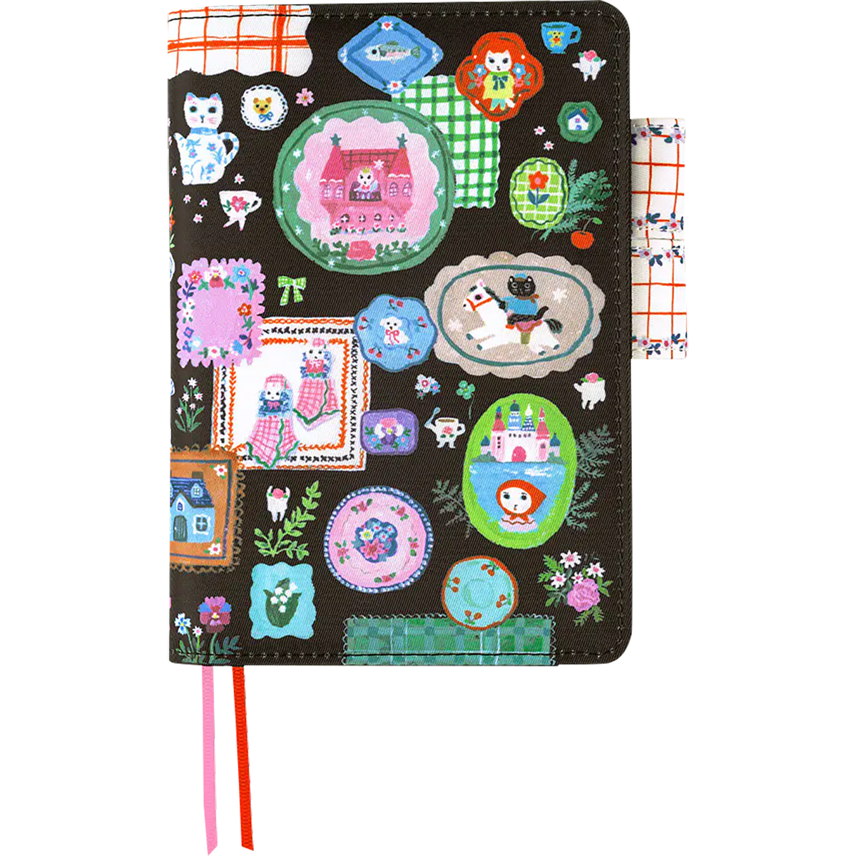 Hobonichi English Book & Cover - Yumi Kitagishi: White Cat's Table Decorations - A6 (January Start)-Pen Boutique Ltd