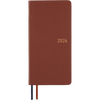 Hobonichi Light Hard Cover English Book - Leather: Wine Brown - Tall & Slim (Weeks - January Start)-Pen Boutique Ltd