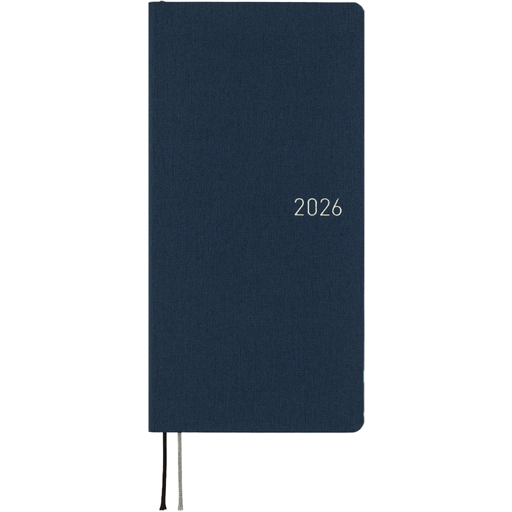 Hobonichi Soft Cover English Book - Colors: Cosmo Blue - Tall & Slim (Weeks - January Start)-Pen Boutique Ltd