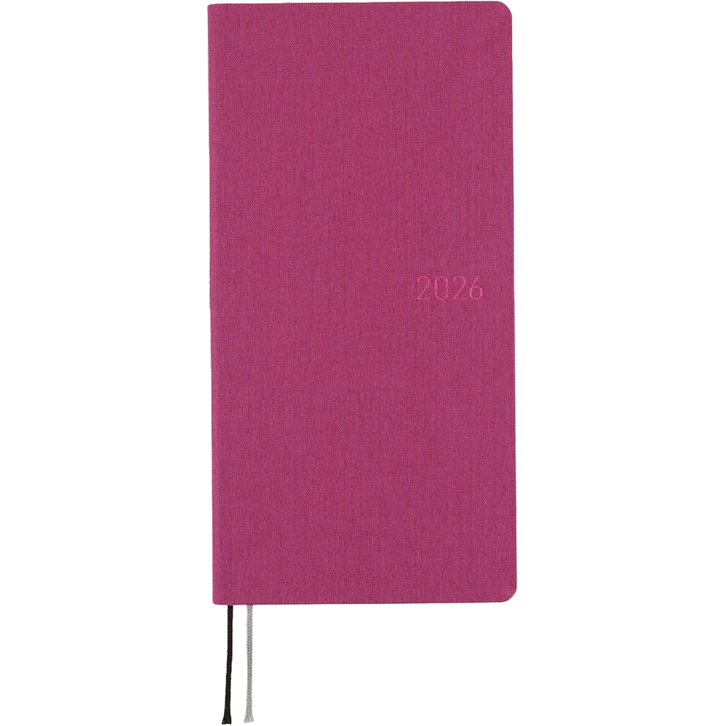 Hobonichi Soft Cover English Book - Colors: Peony Purple - Tall & Slim (Weeks - January Start)-Pen Boutique Ltd