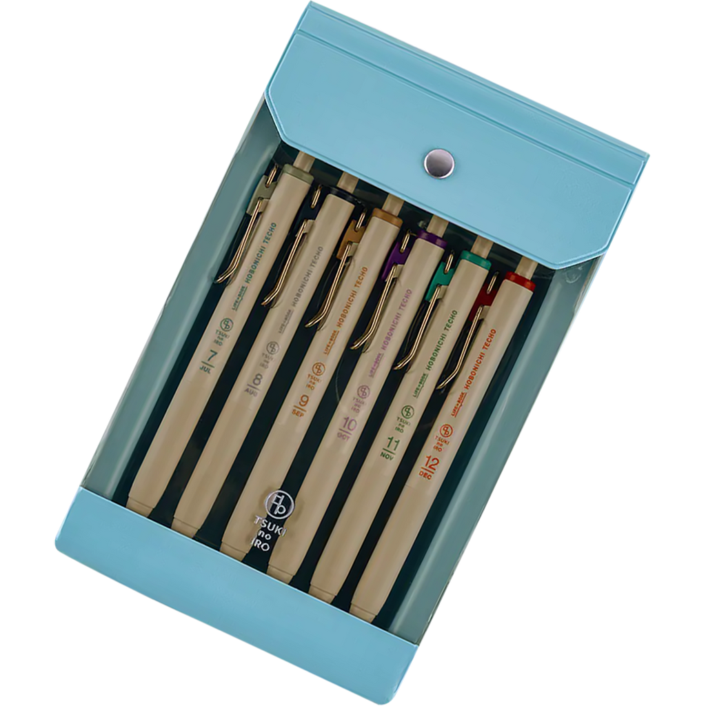 Hobonichi Uniball One Pens [July-Dec Set] in Original Case - TSUKI no IRO-Pen Boutique Ltd