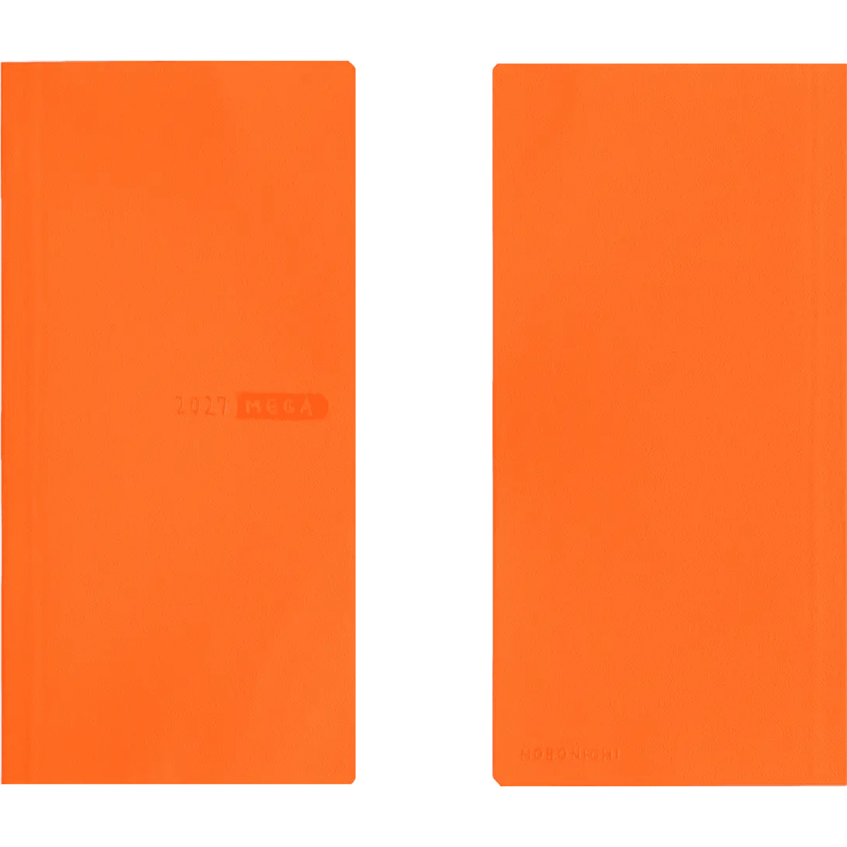 Hobonichi 2027 Light Hardcover English Book - Sneaker: Mandarin Orange - Tall & Slim (Weeks - January Start) - Pen Boutique Ltd