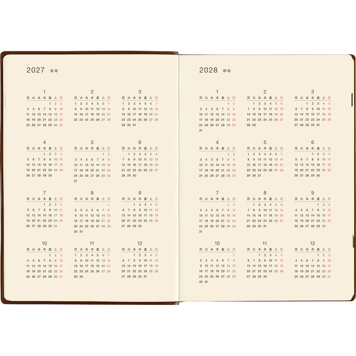Hobonichi 5-Year Techo Japanese Book - Large - A5 (2026-2030)-Pen Boutique Ltd