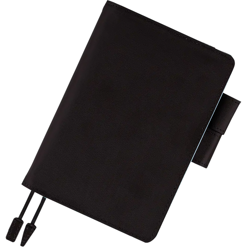 Hobonichi English Book & Cover - Black x Clear Blue - A6 (January Start)-Pen Boutique Ltd