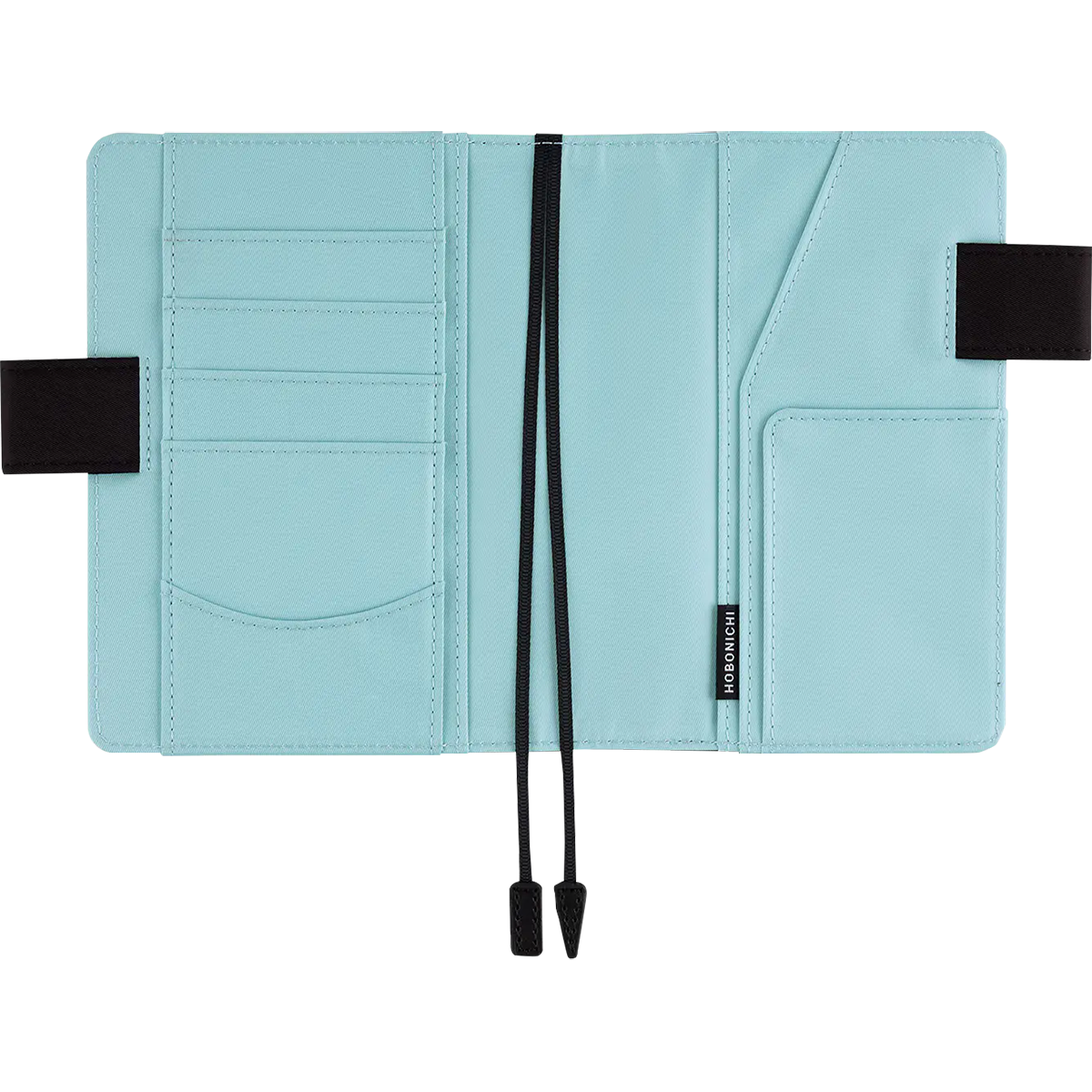 Hobonichi English Book & Cover - Black x Clear Blue - A6 (January Start)-Pen Boutique Ltd