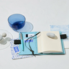 Hobonichi English Book & Cover - Black x Clear Blue - A6 (January Start)-Pen Boutique Ltd