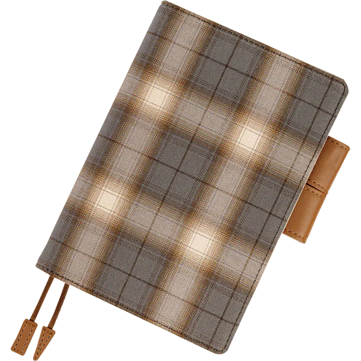 Hobonichi English Book & Cover - Shirt Fabric: Foggy Plaid - A6 (January Start)-Pen Boutique Ltd
