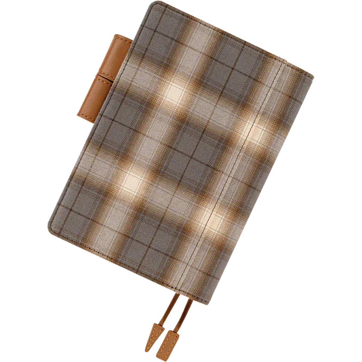Hobonichi English Book & Cover - Shirt Fabric: Foggy Plaid - A6 (January Start)-Pen Boutique Ltd