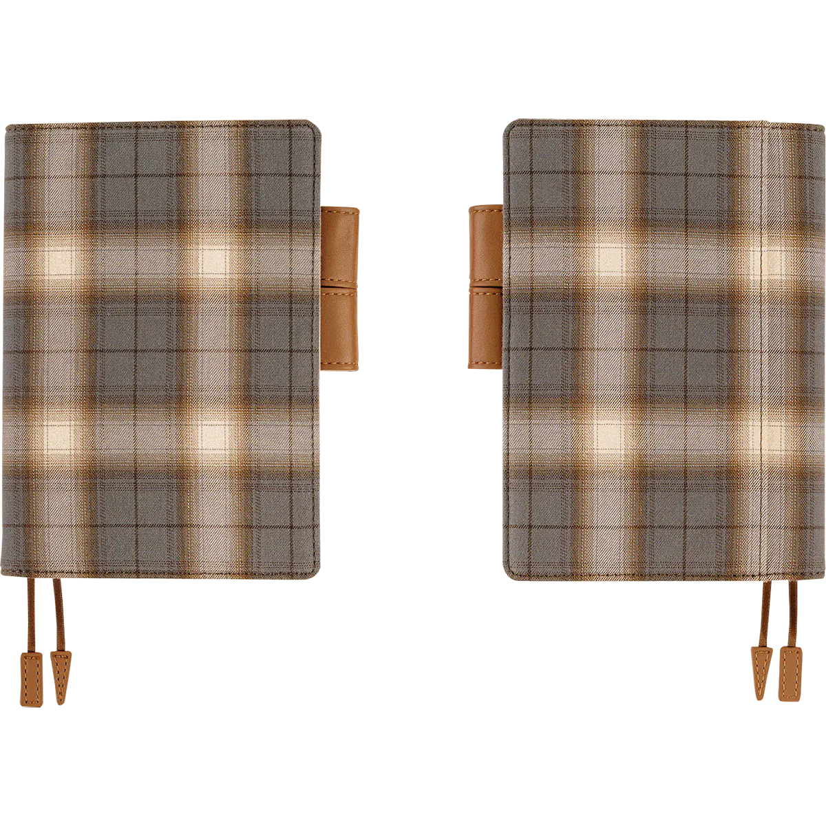 Hobonichi English Book & Cover - Shirt Fabric: Foggy Plaid - A6 (January Start)-Pen Boutique Ltd
