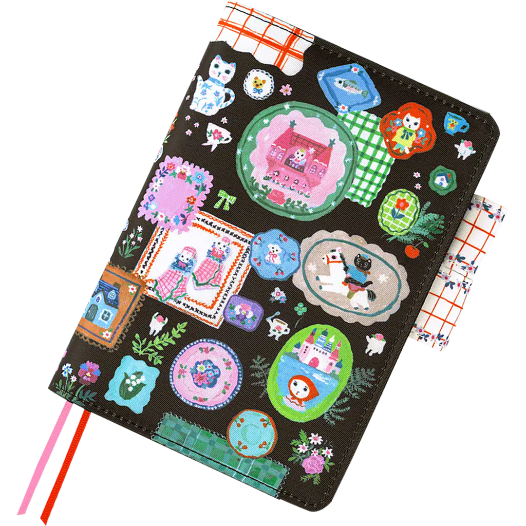 Hobonichi English Book & Cover - Yumi Kitagishi: White Cat's Table Decorations - A6 (January Start)-Pen Boutique Ltd