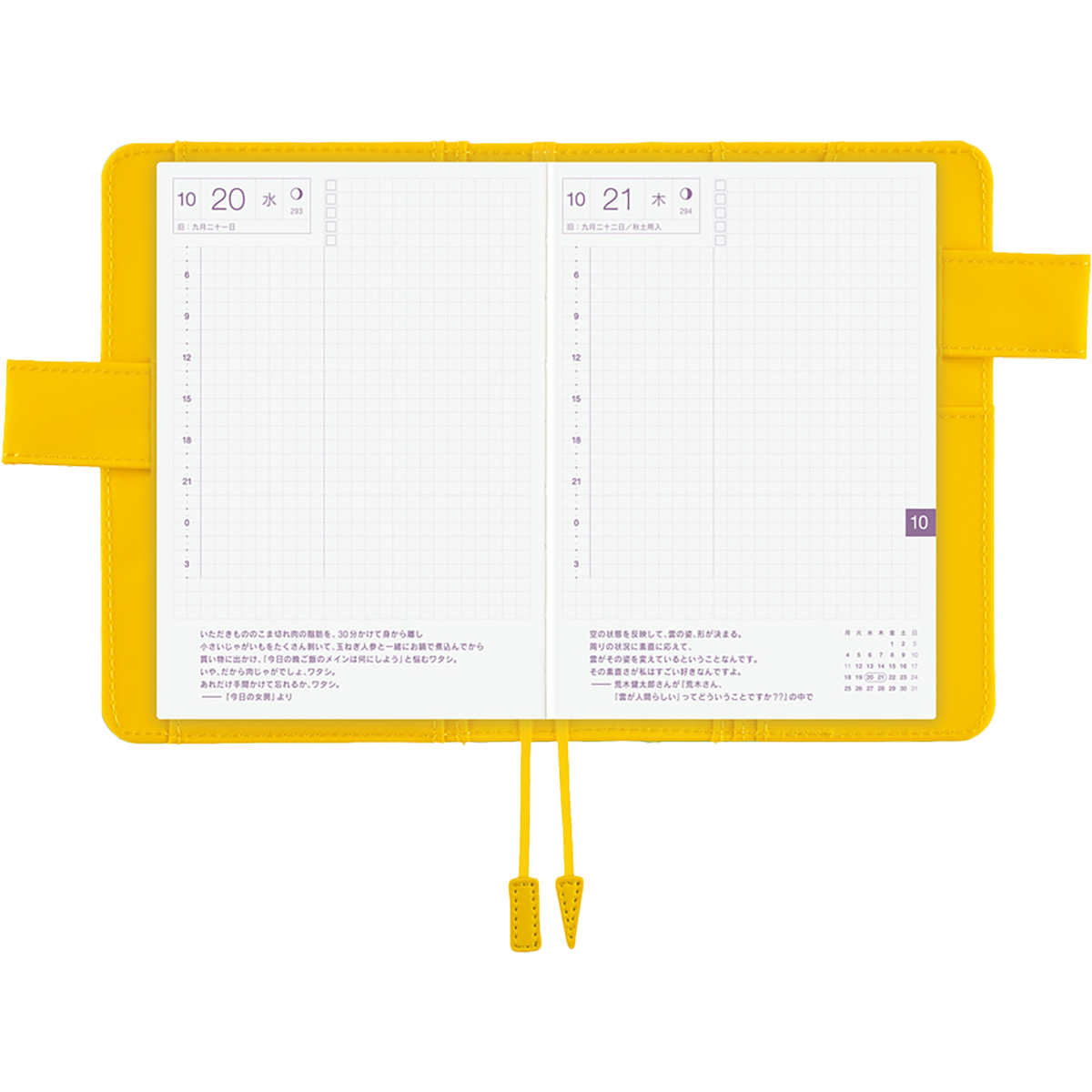 Hobonichi Japanese 2027 Book & Cover - Colors: Fresh Citron - A6-Pen Boutique Ltd