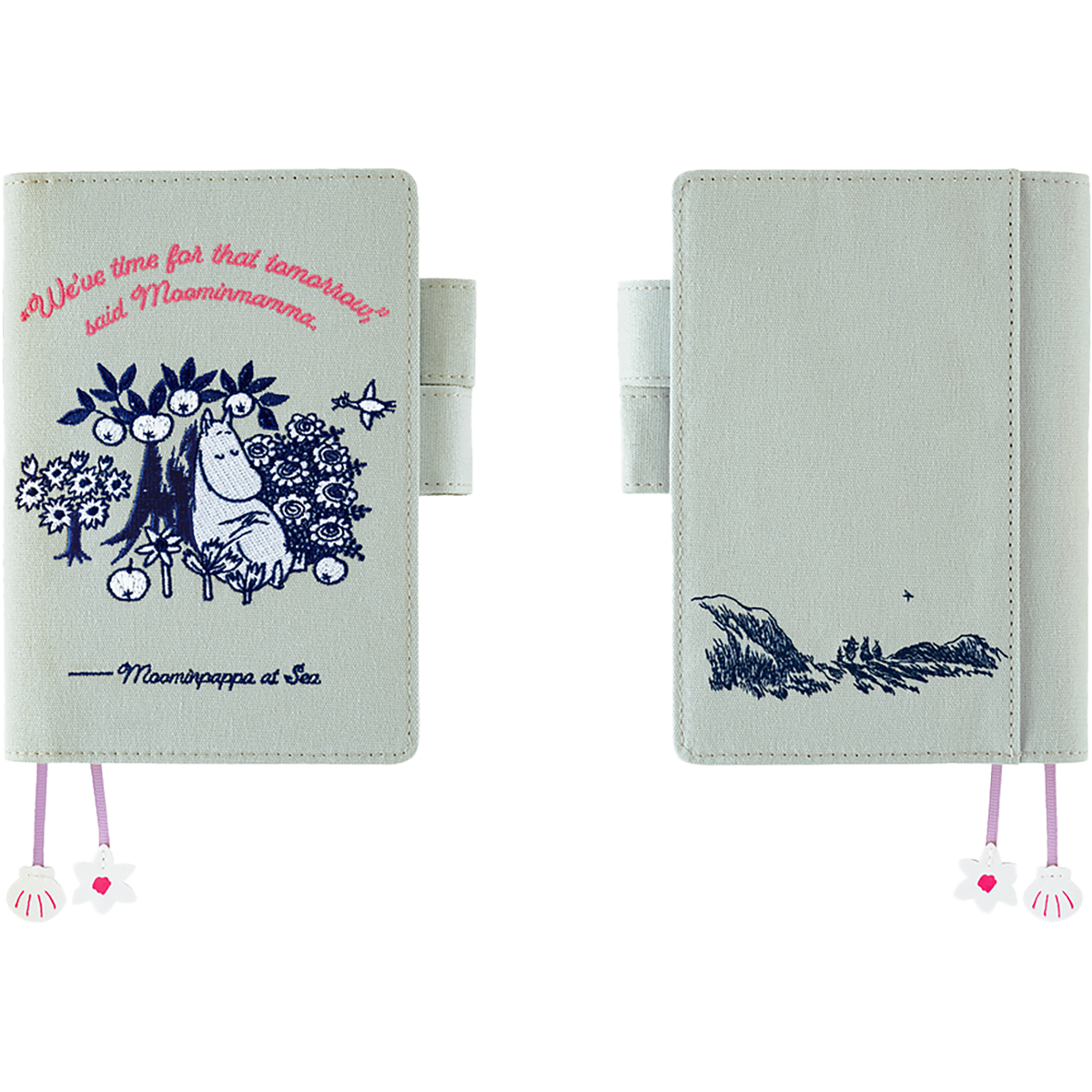 Hobonichi Japanese 2027 Book & Cover - Moomin: My Yard (Pale Mint) - A6-Pen Boutique Ltd