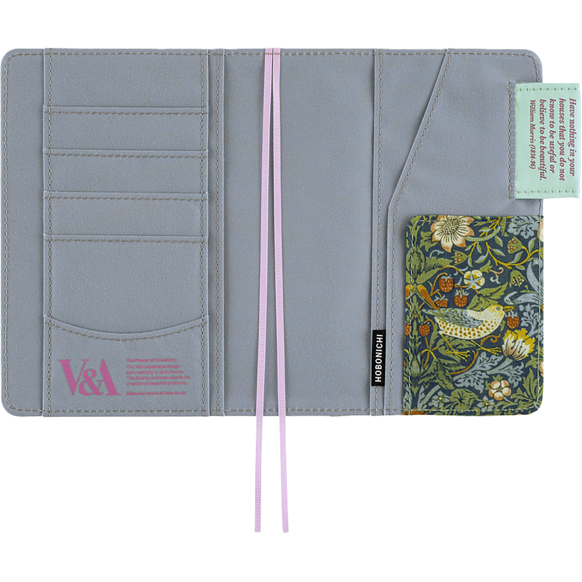 Hobonichi Japanese 2027 Book & Cover - V&A Series: Strawberry Thief - A6-Pen Boutique Ltd