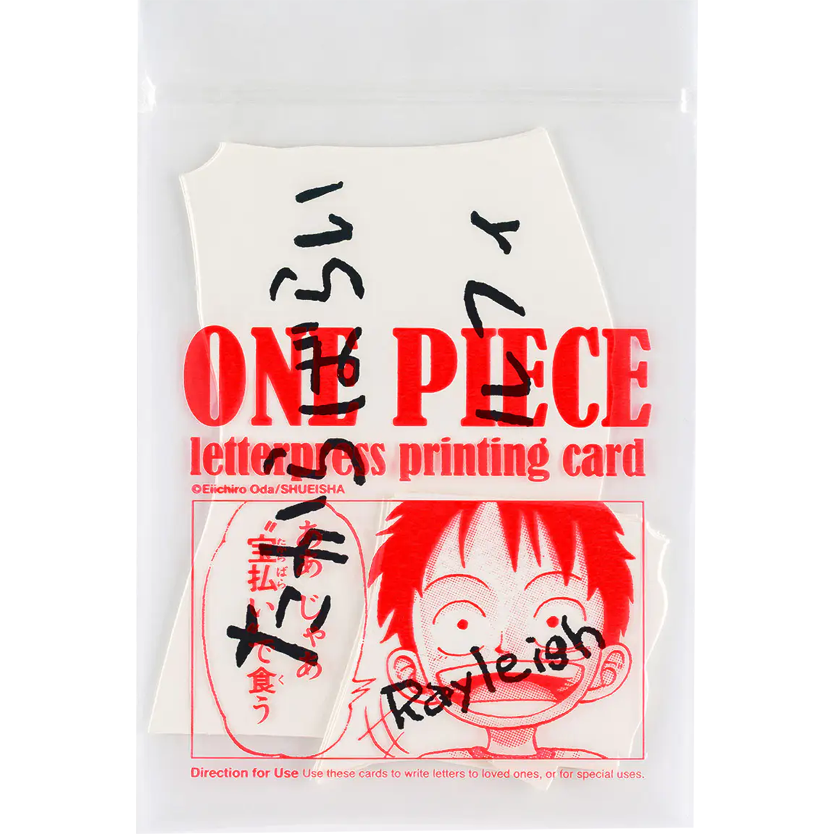 Hobonichi Letterpress Printed Card - ONE PIECE Magazine: Vivre Card & Treasure Tab-Pen Boutique Ltd
