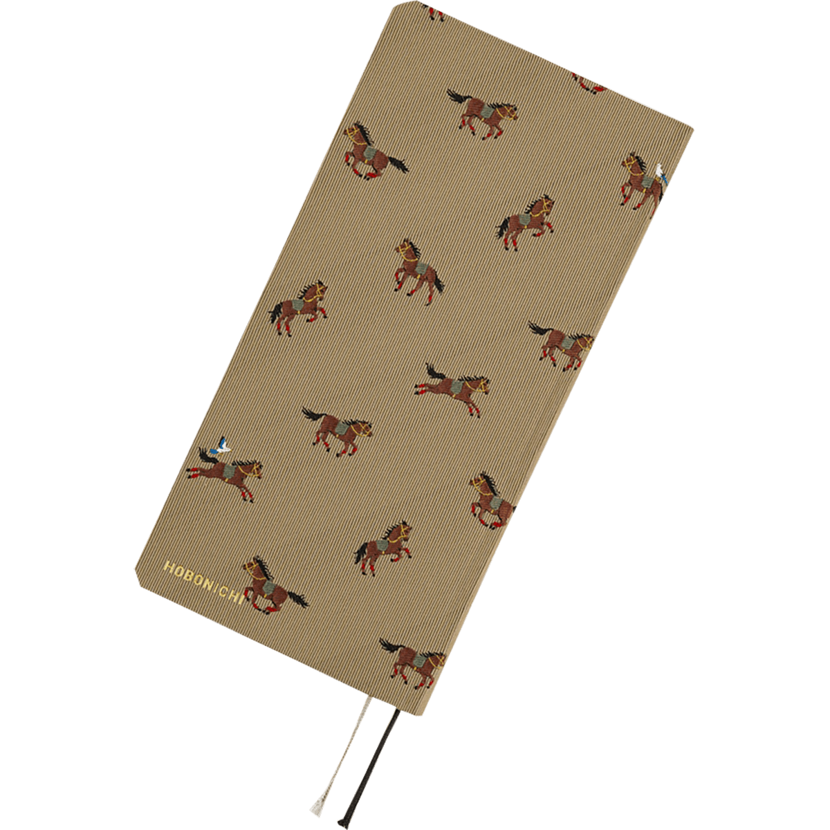 Hobonichi Light Hard Cover Japanese Book - Bow & Tie: Galloping Horses - Tall & Slim (Weeks - April Start) - Pen Boutique Ltd