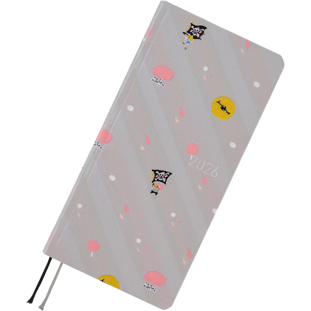Hobonichi Light Hard Cover Japanese Book - ONE PIECE Magazine: Hiriluk’s Cherry Blossoms - Tall & Slim (Weeks - January Start)-Pen Boutique Ltd