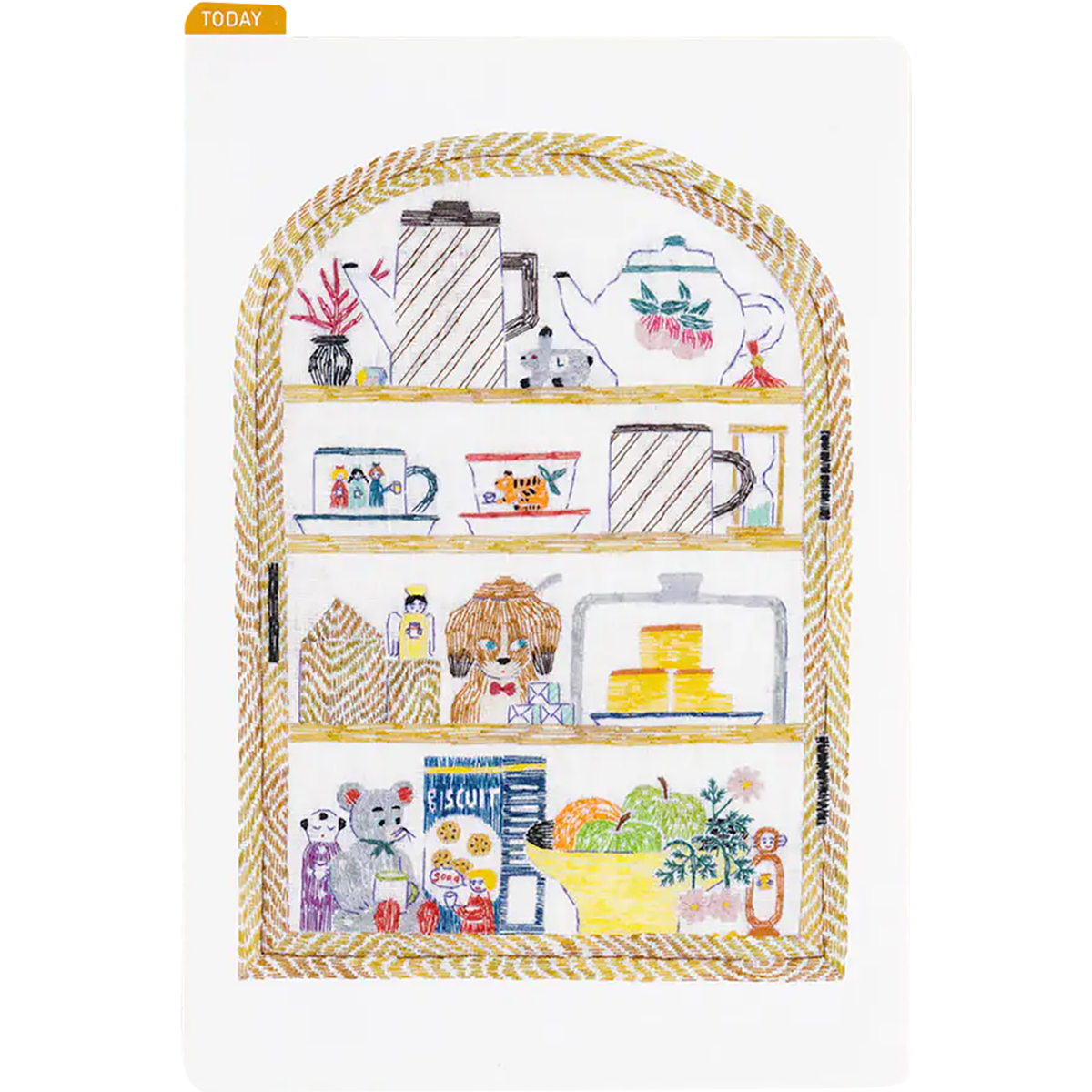 Hobonichi Pencil Board - Iyo Okumi (Happy Tea Time - Teapot Shelf) - A6-Pen Boutique Ltd
