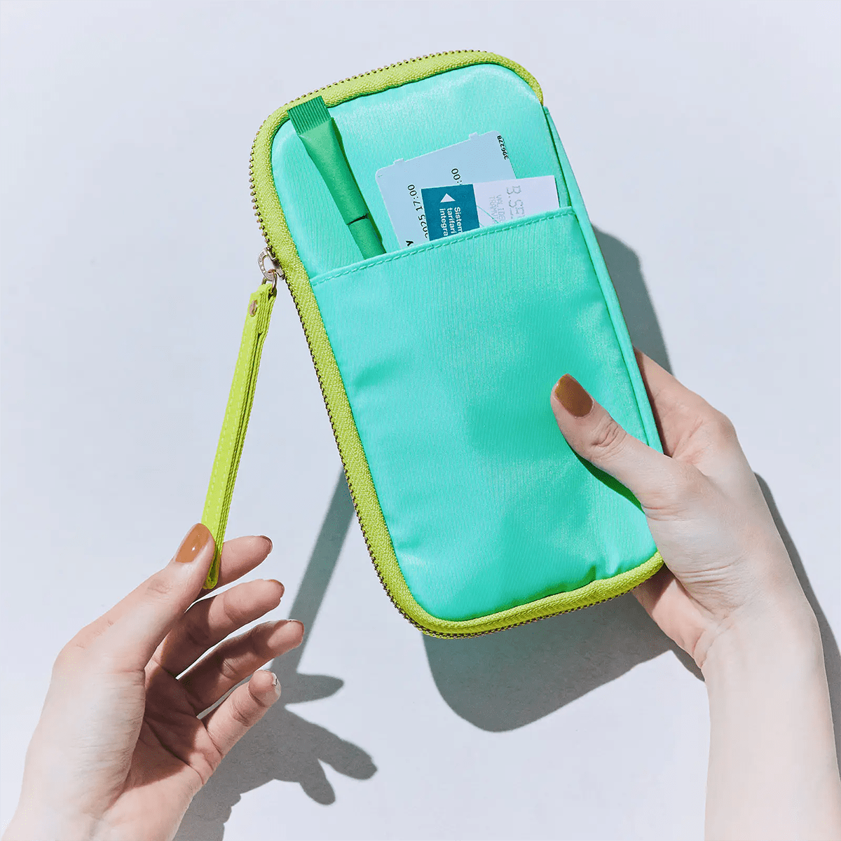 Hobonichi Small Drawer Pouch - Aqua Lime - Pen Boutique Ltd