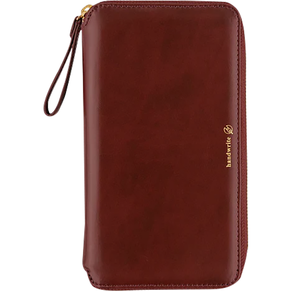 Hobonichi Cover - Single Color: Amarone - Tall & Slim - Zipper Closure WEEKS cover-Pen Boutique Ltd
