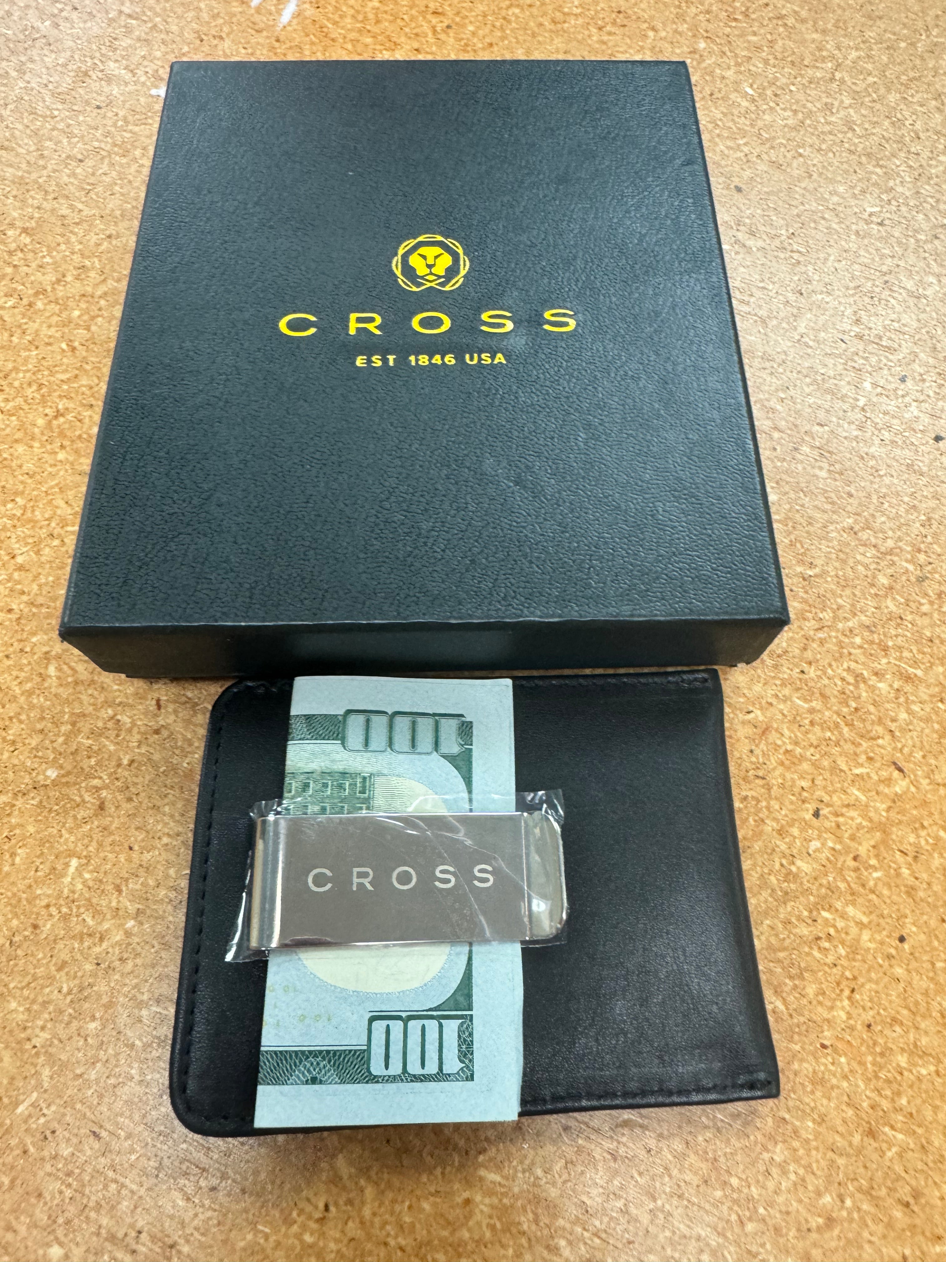 Cross Classic Century Money Clip Card Case - Black in presentation box.-Pen Boutique Ltd