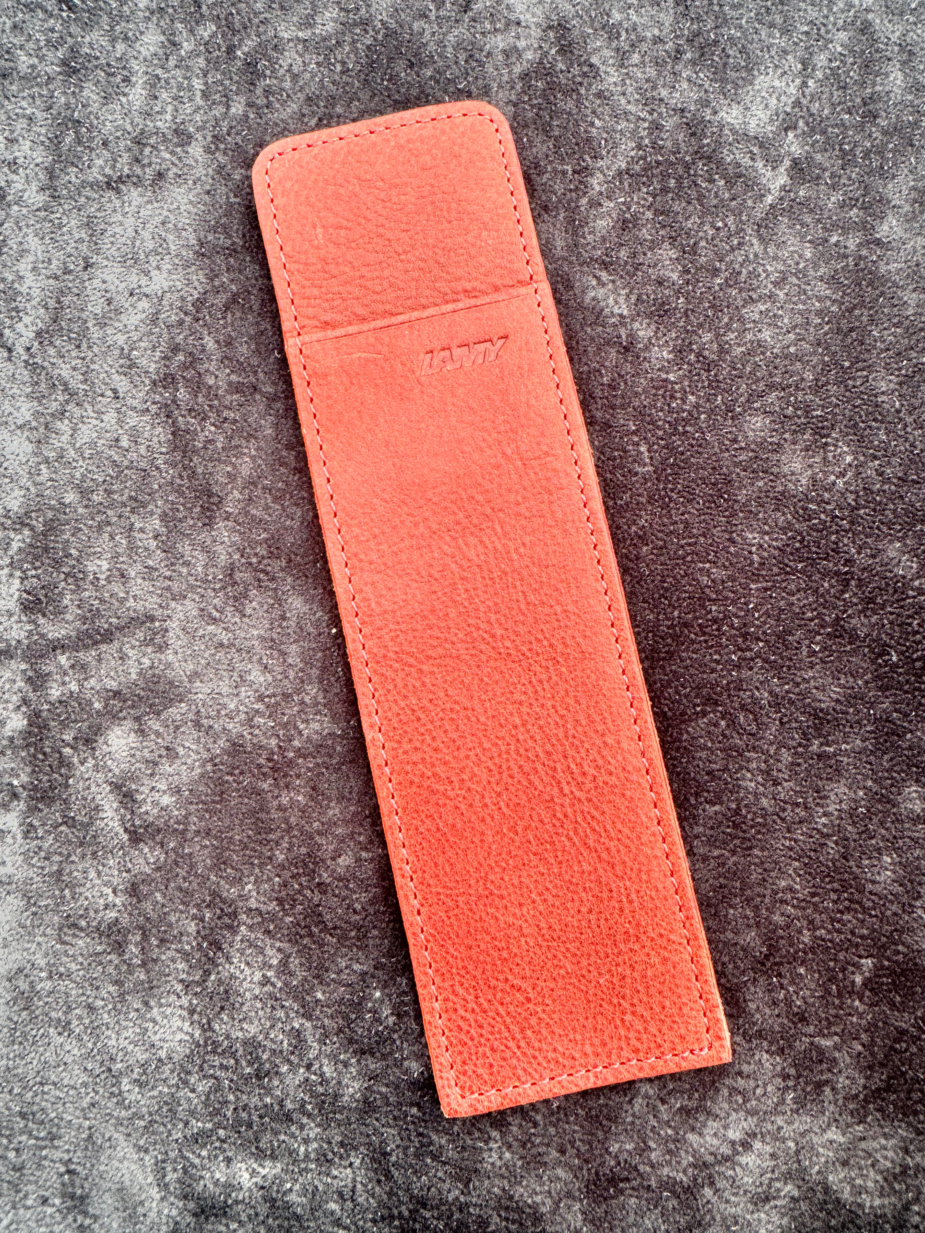 Lamy Leather Pen Sleeve - Red( for Lamy Swift pens)-Pen Boutique Ltd