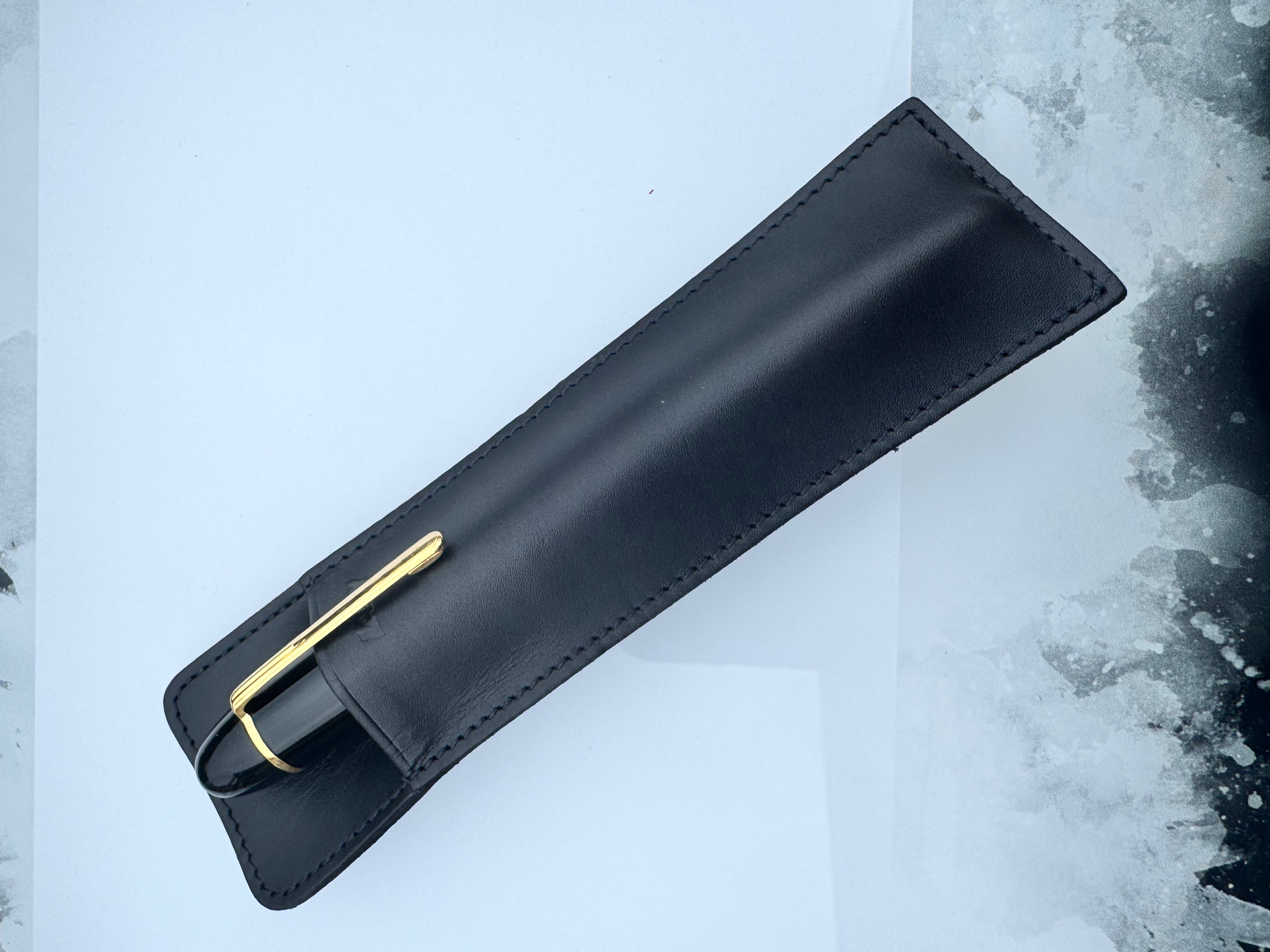 Lamy Leather Pen Sleeve - Black.( for Lamy Swift pens)-Pen Boutique Ltd