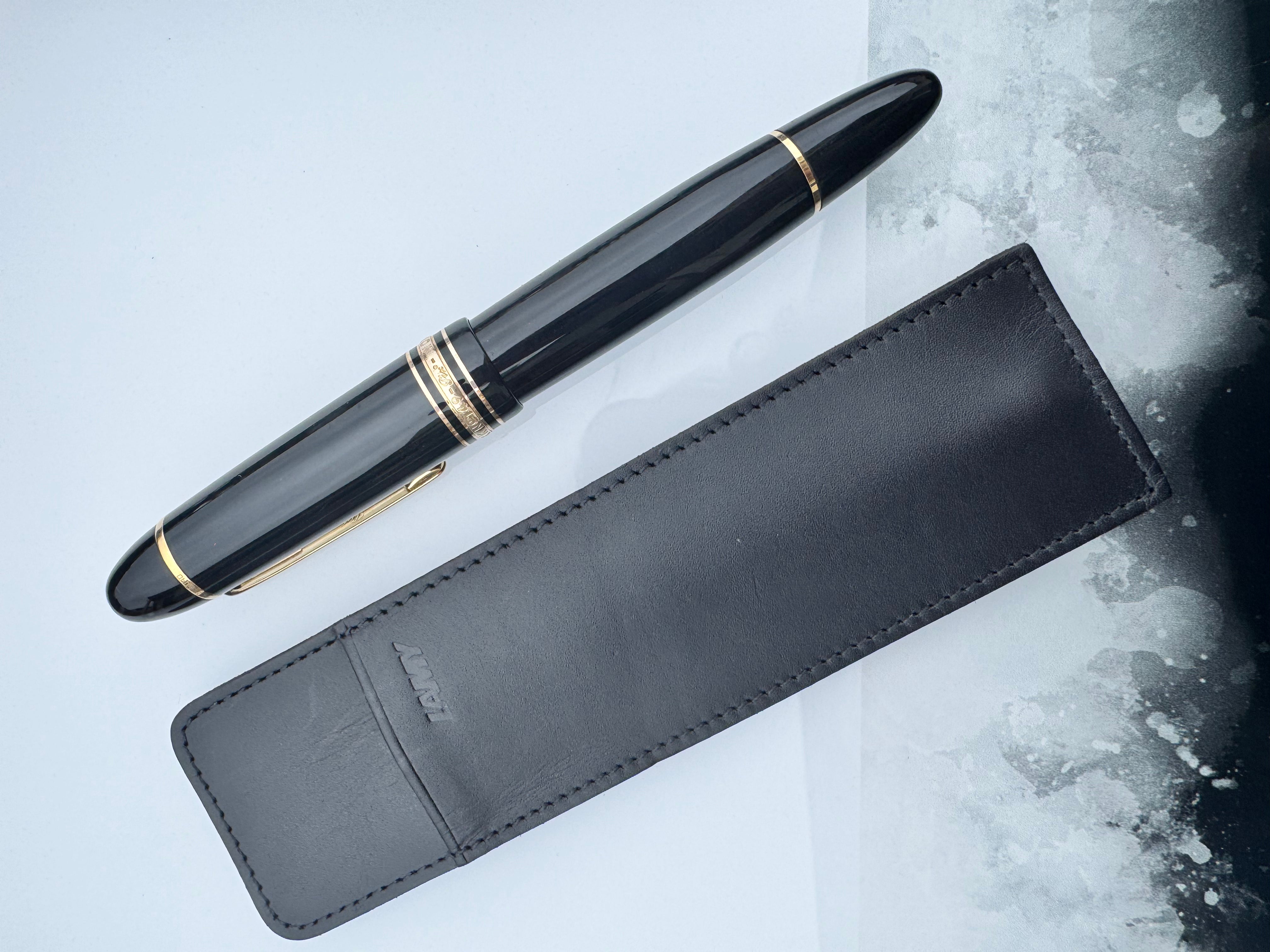 Lamy Leather Pen Sleeve - Black.( for Lamy Swift pens)-Pen Boutique Ltd