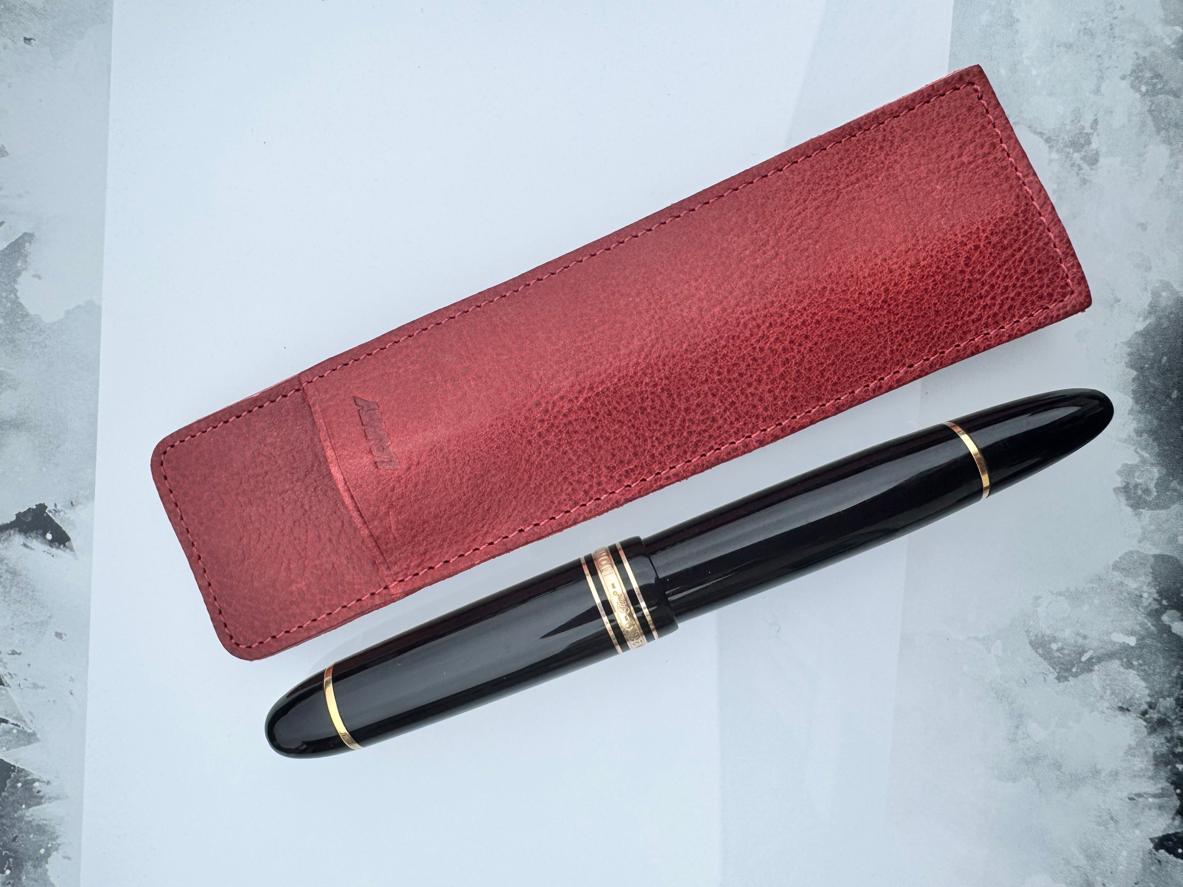 Lamy Leather Pen Sleeve - Red( for Lamy Swift pens)-Pen Boutique Ltd